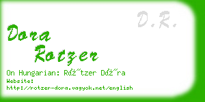 dora rotzer business card